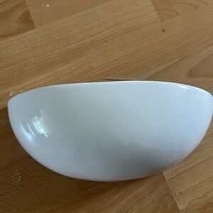 Half Moon White Ceramic Wall Planter Decor